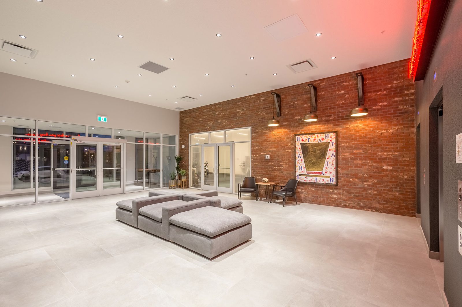 Lobby seating by the entrance