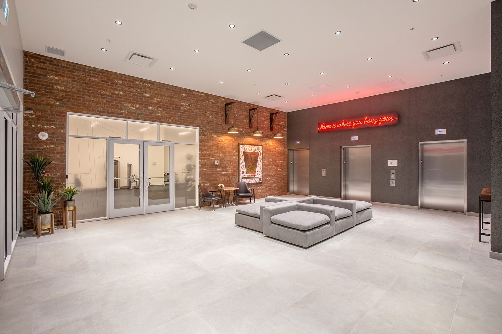 The lobby at The HAT at East Village